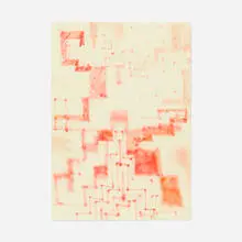 Keltie Ferris, Fault Line, 2013, acrylic on paper
