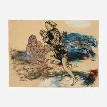 Nancy Spero, Untitled, 1985, mixed media screenprint with collage and acrylic on paper