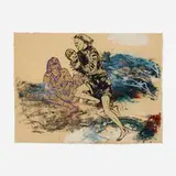 Nancy Spero, Untitled, 1985, mixed media screenprint with collage and acrylic on paper