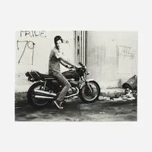 David Wojnarowicz, Arthur Rimbaud in New York (Motorcycle, Pride 79), gelatin silver print