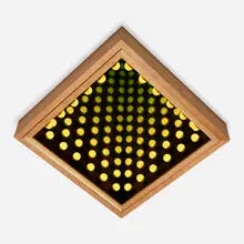 Iván Navarro, Skylight, 2005, smoked glass, mirrored glass, cherry