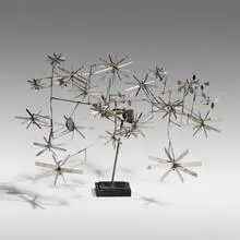 George Rickey, Twenty-Eight Rotors Two Solids, 1991, stainless steel