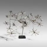 George Rickey, Twenty-Eight Rotors Two Solids, 1991, stainless steel