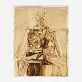 Conrad Marca-Relli, Seated Figure, mixed media on canvas