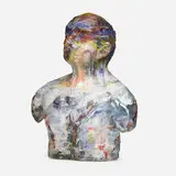 Stephen M. Lorson, Bust of a Man, c. 1995, polychromed cast glass