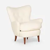 Ernst Schwadron, Club chair from a New York interior by Thierry Despont, c. 1955, walnut, upholstery