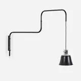 Heinrich-Siegfried Bormann, Swivel-arm wall lamp, model 830, 1931, enameled steel, enameled aluminum, aluminum
