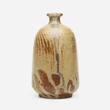 Vase by Jean-Joseph Carriès, c. 1900, glazed stoneware, sold Jul 2021