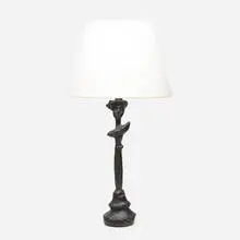 Alberto Giacometti, Table lamp, c. 1975, cast and patinated bronze, paper