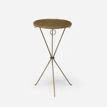 François-Claudius Compte-Calix, Occasional Table, c. 1940, brass