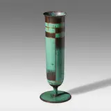 Paul Haustein, Ikora vase, c. 1930, enameled and patinated brass