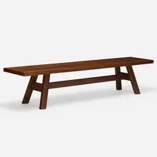 Giovanni Michelucci, Torbecchia bench, c. 1965, walnut