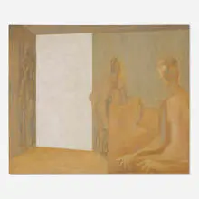 Quiet Colors by Paul Wieghardt, c. 1955, graphite and oil on canvas, sold Jul 2021