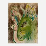 Marc Chagall, Paradise II (from the Illustrations for the Bible portfolio), 1956, lithograph in colors