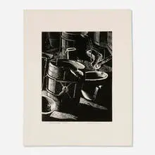 Stevan Dohanos, Blast Furnace Floor, 1933, wood engraving