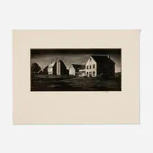 Asa Cheffetz, Break of Day (Vermont), 1944, wood engraving