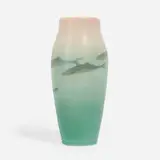 Scenic Vellum vase with swimming fish by Edith Noonan for Rookwood Pottery, sold Aug 2023