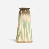 Iris Glaze vase with tulips by Caroline Steinle for Rookwood Pottery, sold Aug 2023