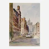 Chuck Fee Wong, Cityscape, 1965, watercolor on paper