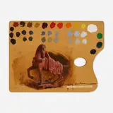 Harry Worthman, One of My Favorite Pieces, oil on wooden artist's palette