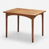 Inlaid lunch table by Gustav Stickley, c. 1905, curly maple, pewter, copper, maple, sold Aug 2023