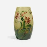 Muller Frères, Vase with orchids and wasp