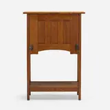 Ladies' desk, model 724 by Gustav Stickley, c. 1904, oak, iron, sold Aug 2023