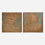 Ernest A. Batchelder, Viking ship architectural tiles, set of two