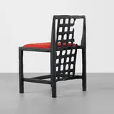 Maarten Baas, Where There's Smoke DS3 Chair, 2005, charred and lacquered wood, upholstery, mother of pearl