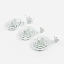 Demi Tasse breakfast service by Arman, 1990, porcelain, sold Sep 2013