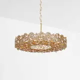 J. & L. Lobmeyr, chandelier, c. 1970, crystal, gold-plated brass