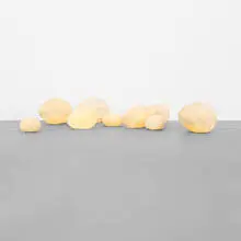Rock lamps, set of nine by André Cazenave, c. 1970, fiberglass, sold Sep 2013