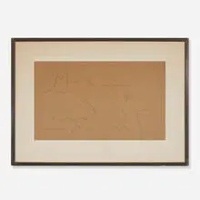 Louise Nevelson, untitled, c. 1930, graphite on brown paper