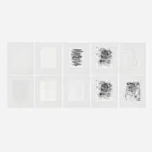 Christopher Wool, 6 + 4 (portfolio of ten works), 2005, aquatint on paper, softground on paper, line etching on paper