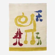 Dream tapestry by Joan Miró, c. 1965, machine-woven wool, sold Sep 2013