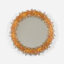 illuminated mirror by J. & L. Lobmeyr, c. 1970, crystal, gold-plated brass, glass, sold Sep 2013