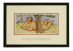 Untitled by Donald McGill, watercolour and bodycolour 12.5 x 26cm, sold Jul 2019