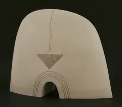 James Campbell, Untitled, a white opening ceramic sculpture