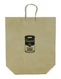Untitled by Andy Warhol, 1928-1987) CAMPBELL'S TOMATO SOUP SHOPPING BAG Black and red silkscreen on paper bag, sold Jul 2019