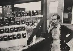 Farmer Woman with Homemade Jelly near Northampton, Massachusetts by Russell Lee, 1939, Gelatin silver print, sold Dec 2023