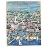 Painted Three-Panel Floor Screen Maxwell Mays, Providence, 1965