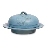 Paul Revere Pottery, Revival Butter Dish and Paperweight
