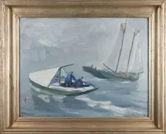 Frederick Julian Ilsley, Lifting Fog, Monhegon Island, oil on canvas