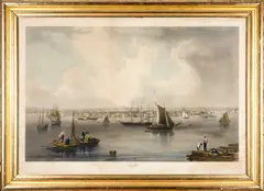 Charles Mottram, Boston, After J. W. Hill, Engraving with hand-coloring