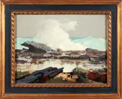 Jay Hall Connaway, Outer Surf, oil on Masonite