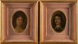 Dutch School, A pair of miniature oval portraits of a man and a woman, oil on copper