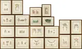 Pierre de La Mésangère, A Set of 20 Framed Design Renderings for Meubles et Objets de Goût