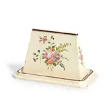 Creamware Jelly Mold Stand, Untitled, 1800, attributed to Wedgwood, polychrome enamel decorated with flowers, unmarked, ht