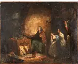 Albert, The Gypsy's Spell, oil on lined canvas