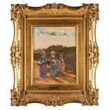 César Pattein, Three Women in a Field, oil on canvas
